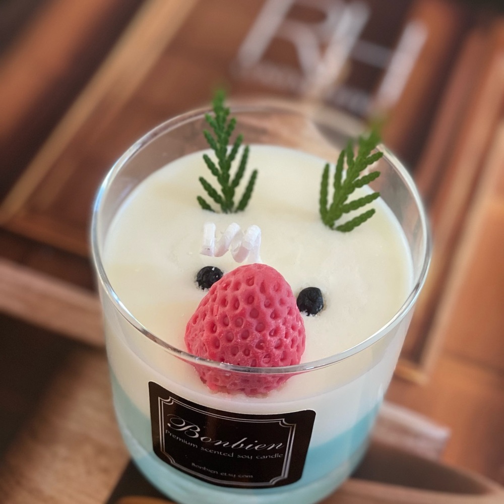 Rudolph Christmas Candle
